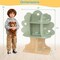 Kids Tree Bookshelf 3-Tier 8-Zone Storage Green MDF Freestanding Shelf